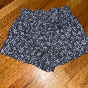 A New Day Women XS Star Burst Elastic Pull On Linen Blend Pocket Shorts